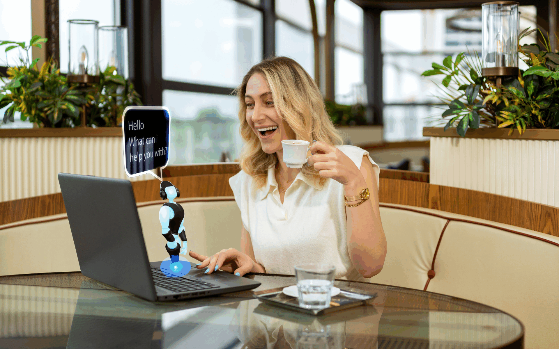 Parcours d’achat guidé par intelligence artificielle dans le secteur du luxe sur ordinateur